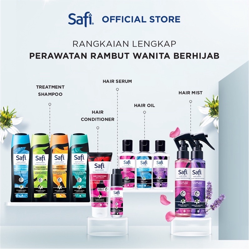 SAFI Hair Xpert Series Indonesia / Cleanser Toner Essence Serum Cream Sunscreen Shampoo Eye Gel Mask