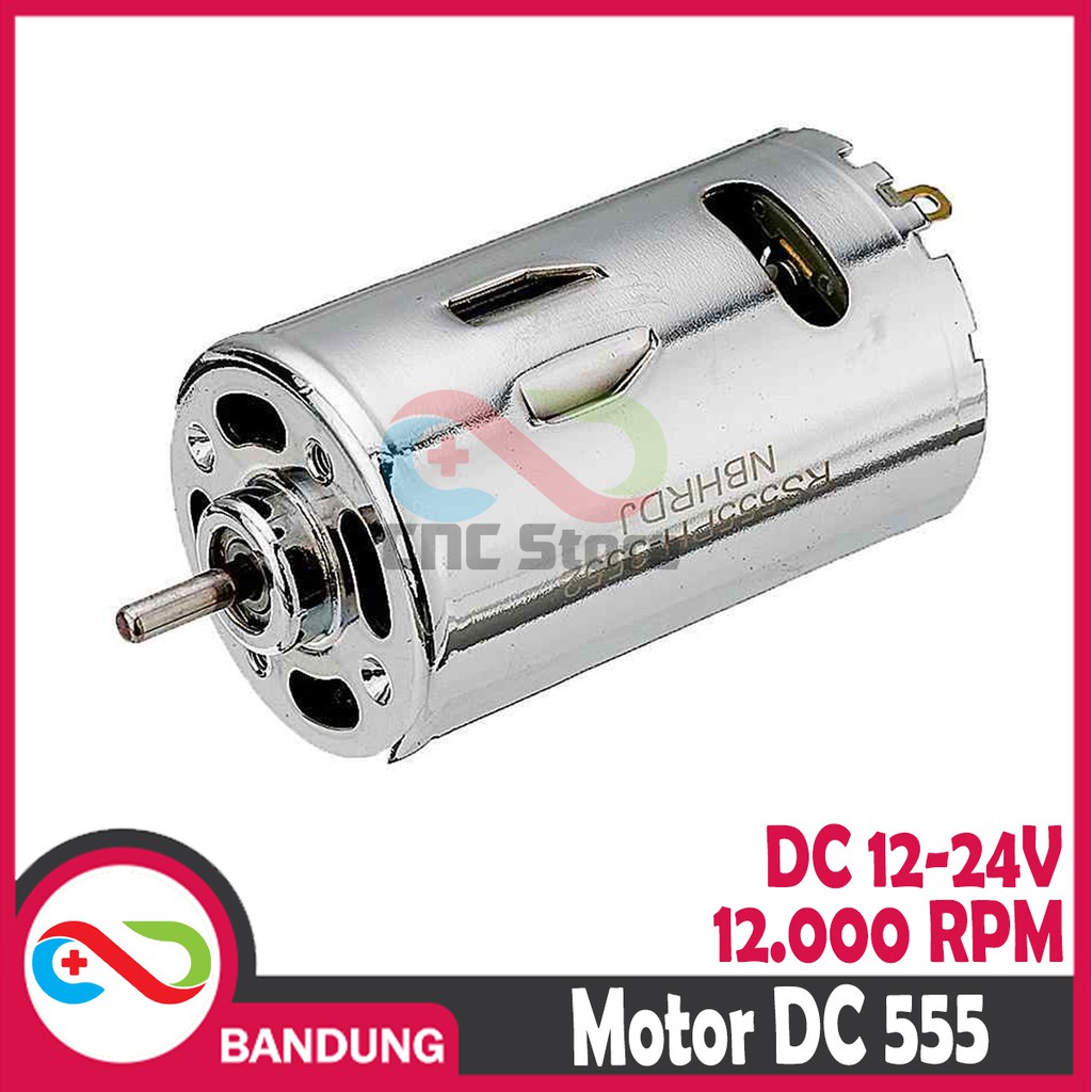 MOTOR DC 555 DOUBLE BEARING 12-24V HIGH TORQUE 12000RPM