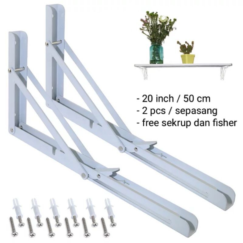 Bracket siku lipat premium 50 cm
