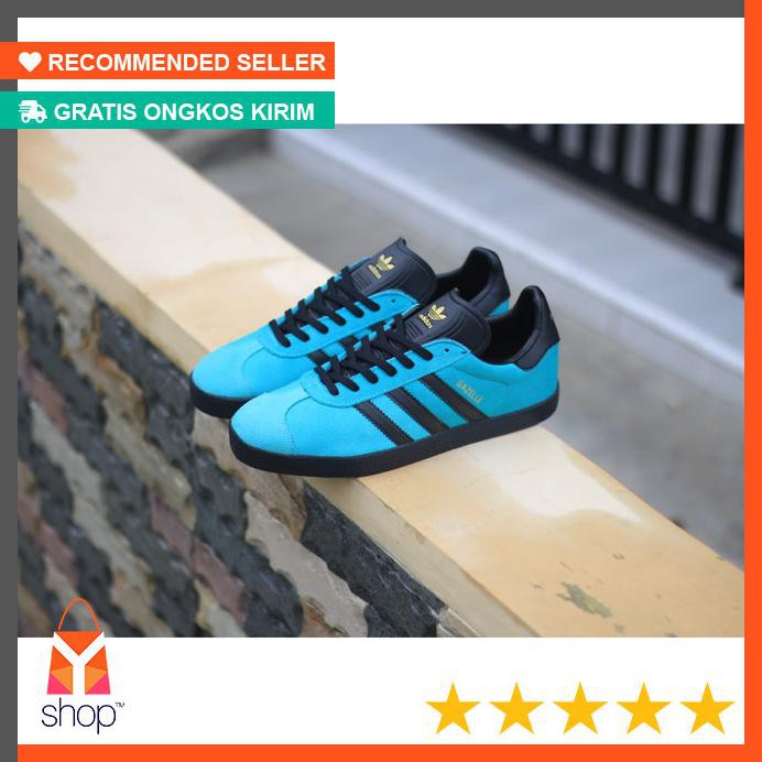 DISKON  SEPATU PRIA ADIDAS GAZELLE TOSCA BLACK ORIGINAL SNEAKERS COWOK KEREN