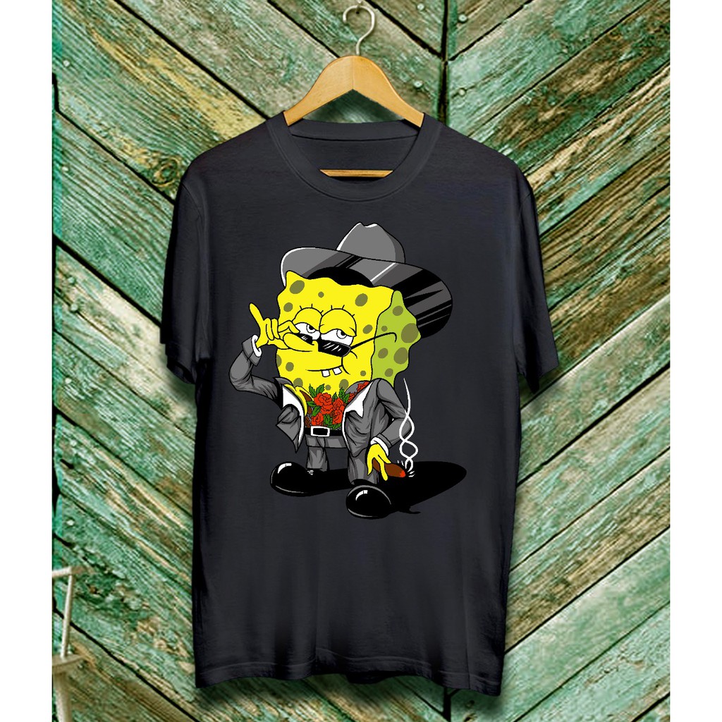 Kaos Distro SpongeBob Premium Anak Remaja Tanggung Cotton Combed