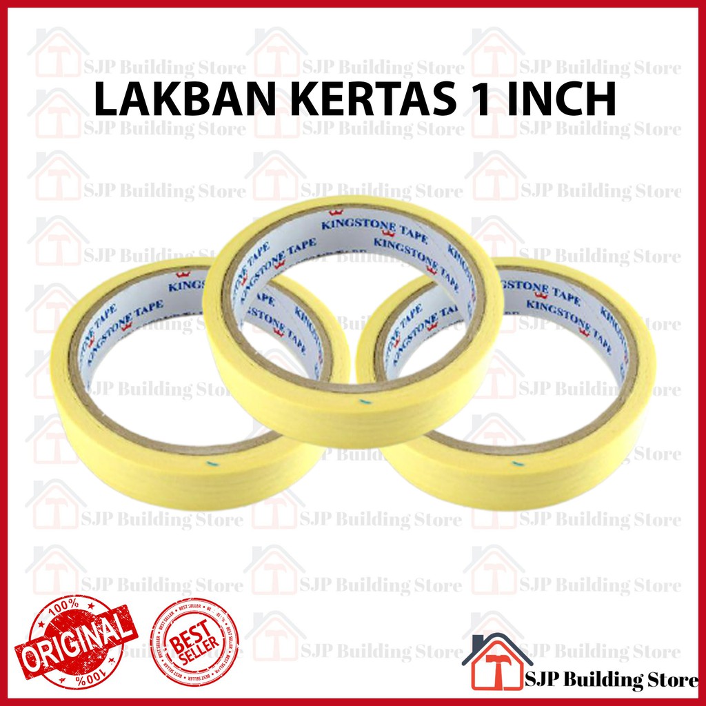 Masking Tape 1 inch l Lakban Kertas l Kertas Lem l Solasi l Isolatip T