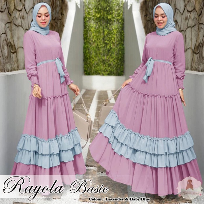 PREMIUM DRESS SYARI CERUTY RAYOLA GAMIS MUSLIMAH FASHION ORI