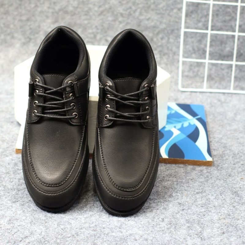 RAGA BLACK Sepatu Formal Pria Terbaru Keren Kerja Kantor Pantofel Casual Pentofel Kasual Kulit Sintetis