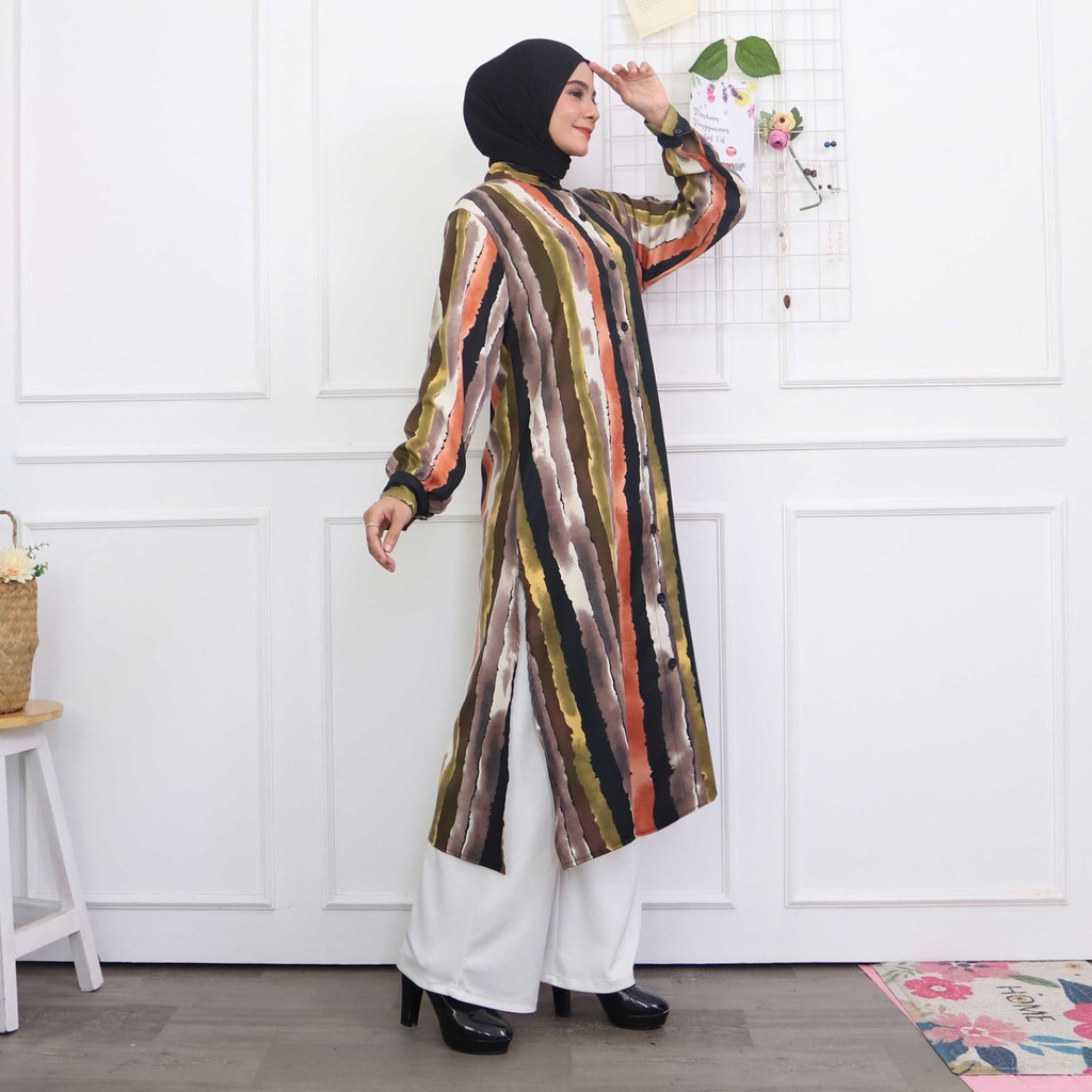 LONG TUNIK SHAKILA MOTIF - TUNIK KOTAK 800 (Varian 2)