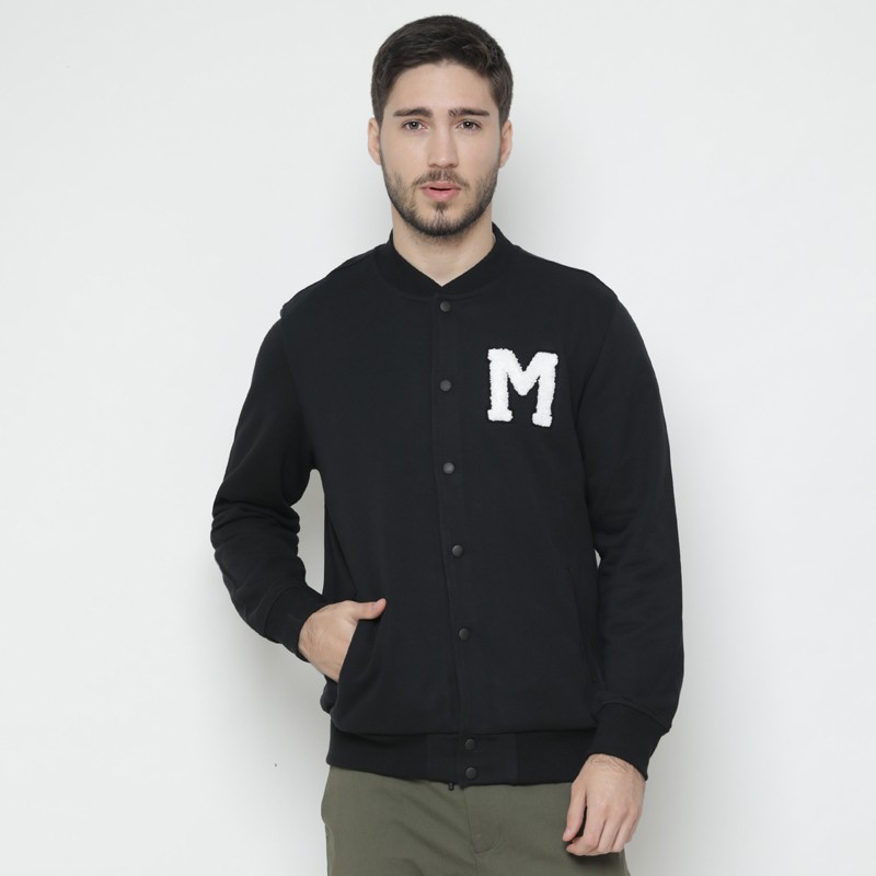 Minarno M Cotton Varsity - Black