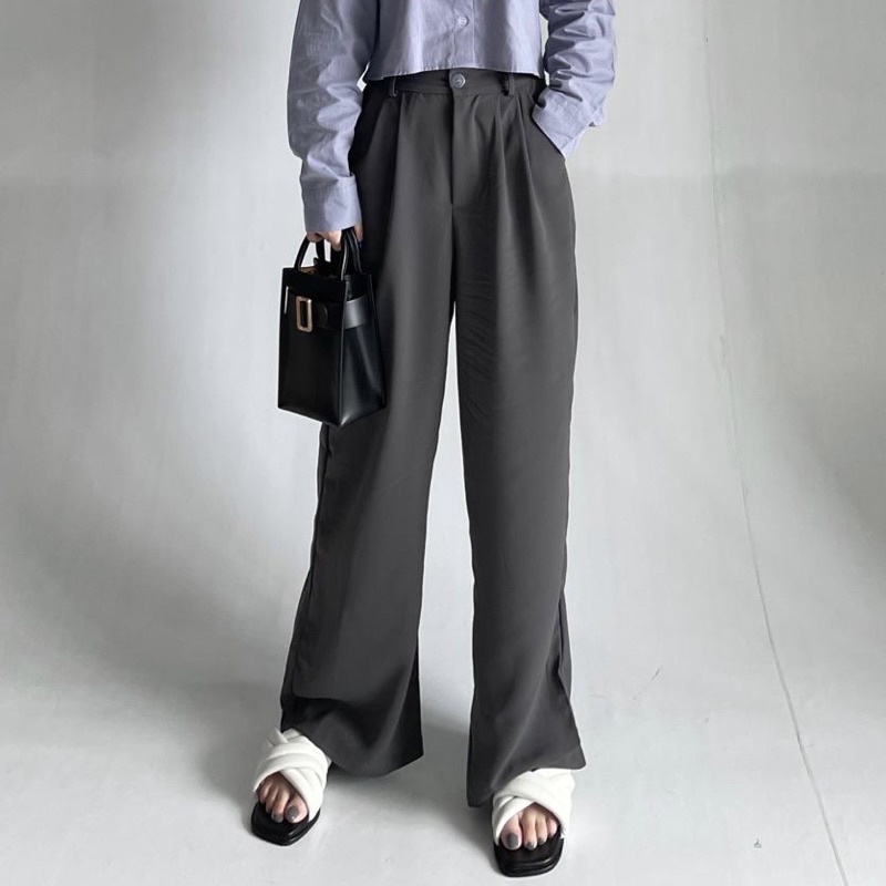 CELANA LOOSE PANTS WANITA (GREY)