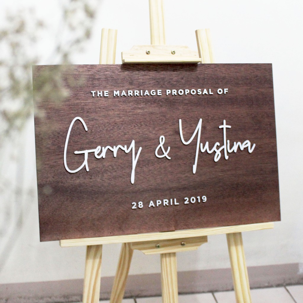 BISA CUSTOM TULISAN / WELCOME SIGN 60x40 / WEDDING WELCOME SIGN / GUEST SIGN