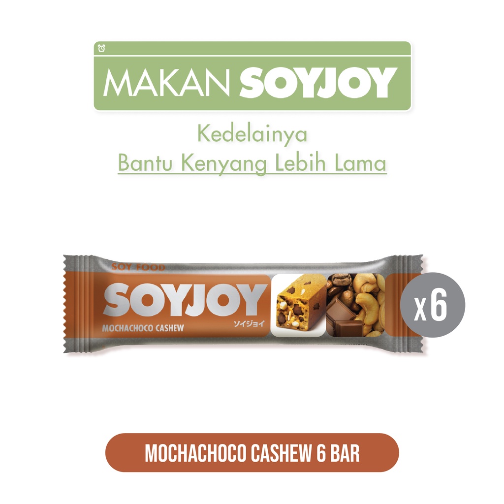 

SOYJOY Snack Bar Kedelai Mochachoco Cashew isi 6 Bar