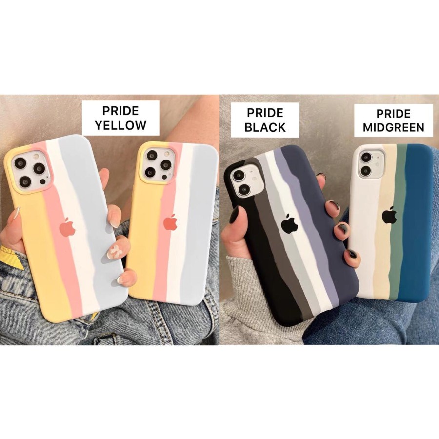 SILICON LOGO PRIDE EDITION RAINBOW IPHONE 11 PRO 11 PROMAX 12 MINI 12 PRO 12 PROMAX