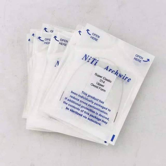 Kawat Putih Behel Dental Orthodontic Super Elastic Niti Round Arch Wire Dental Nickel Titanium Round