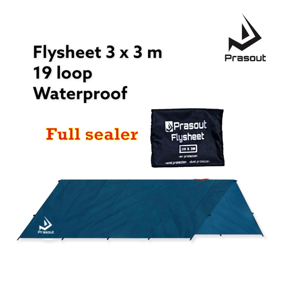 Fysheet / Terpal Tenda Prasout 3x3 m Full Sealer
