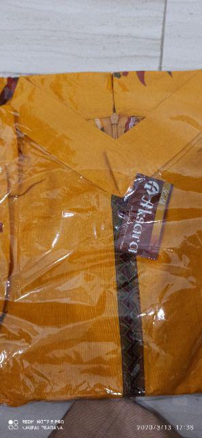 Aserehe Zigzag Tunik Jumbo Batik Mataraman Sogan Camaline Seragam Kantor Kerja Tunic Batik Modern Xl