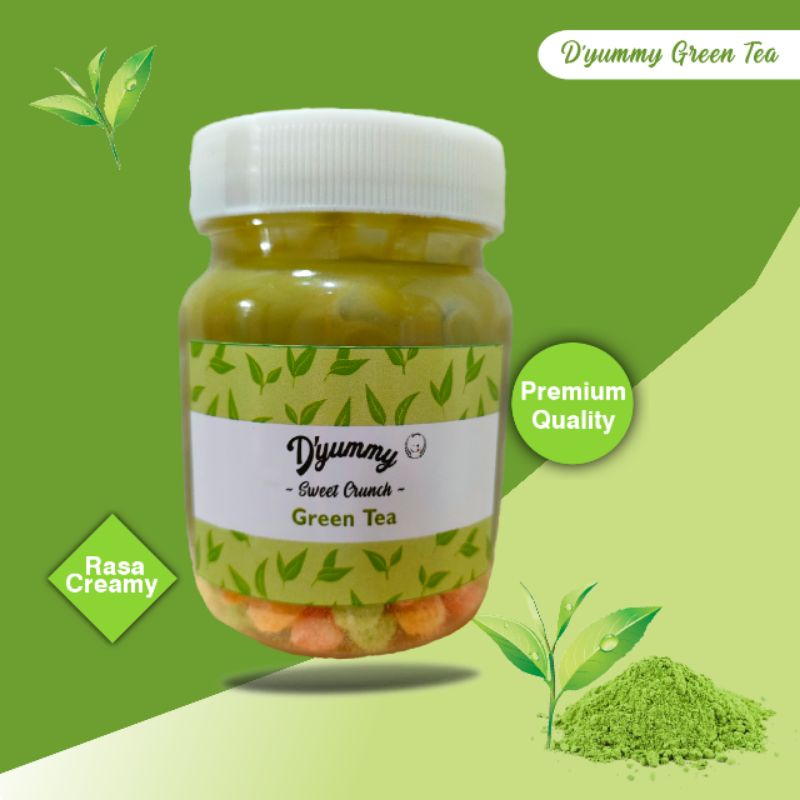 

Cokelat Lumer In jar | D'yummy sweet crunch rasa GREEN TEA