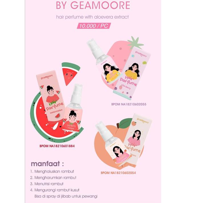 【⚡TAR】 (BPOM) HAIR MIST / HAIR PERFUME GEAMOORE ISI 30ML produck terbaik