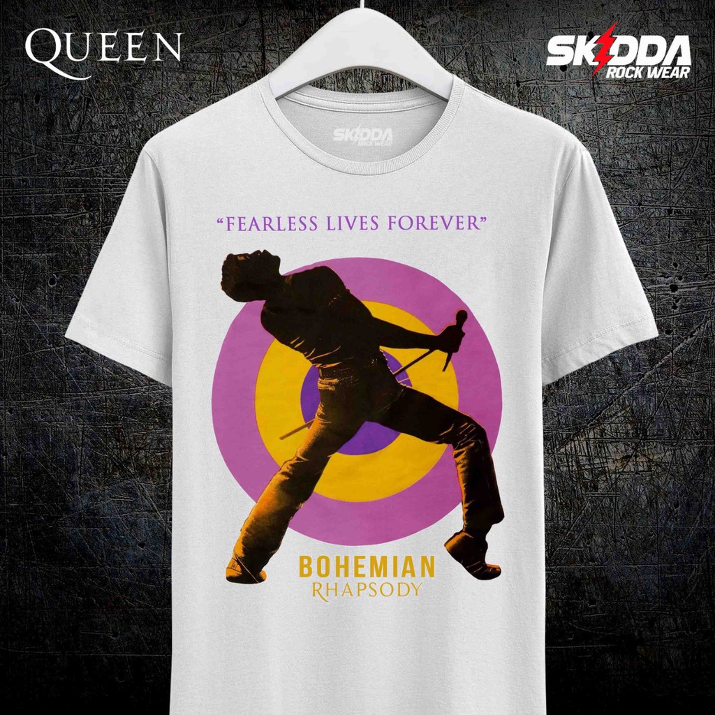 T Shirt Kaos Band Rock QUEEN Bohemian Rhapsody - Premium White NSA
