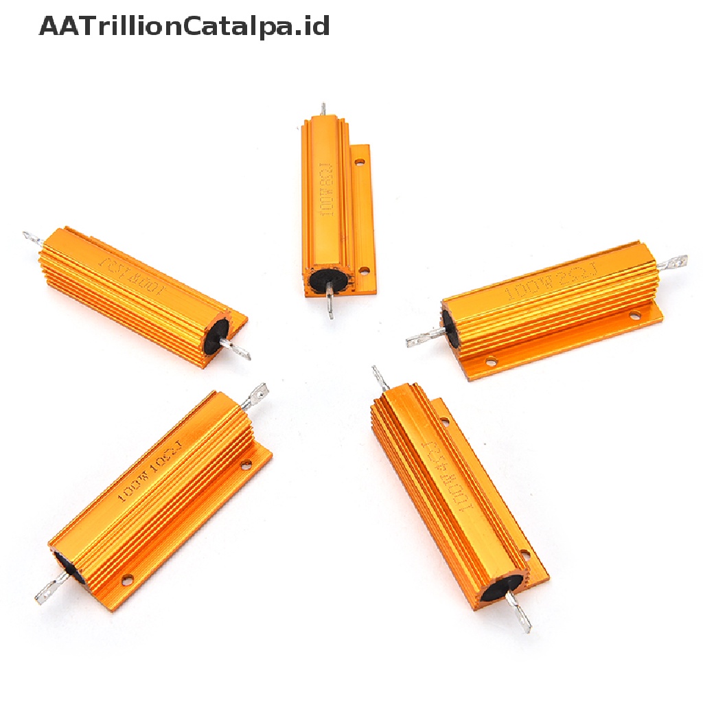 Aatrillion Catalpa  Resistor Power 1 / 2 / 4 / 8 / 10 Ohm 100W Bahan Aluminum