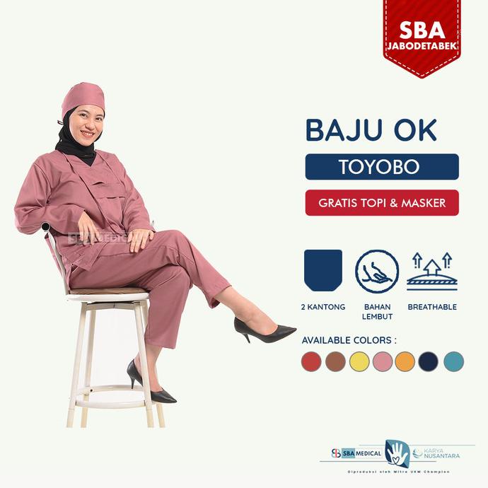Baju OK Toyobo / Baju Medis Lengan Panjang / Bahan Toyobo