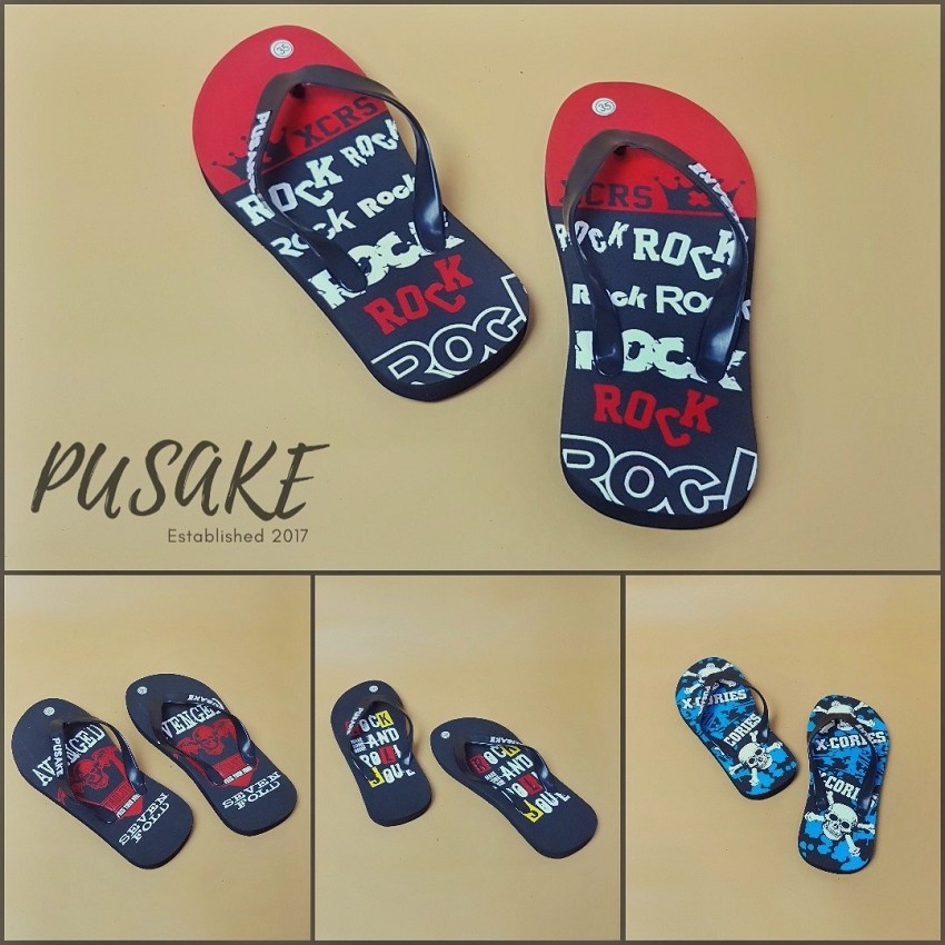 PUSAKE - Sandal Jepit Distro Printing 3D Unisex Dewasa Bandung / Flip Flop Sandals