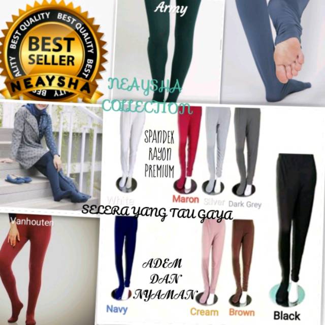 Legging wudhu konveksi neaysha collection bahan spandek rayon super kwalitas premium