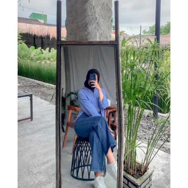 KEMEJA LENGAN PANJANG//LEA SHIRT KEMEJA OVERSIZED// Misty Long Shirt Kemeja Wanita-6