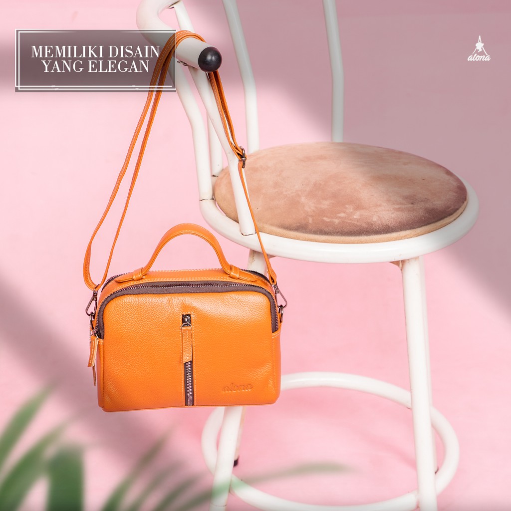 REVEN LEATHER - tas selempang wanita  alona wilona bag kulit asli