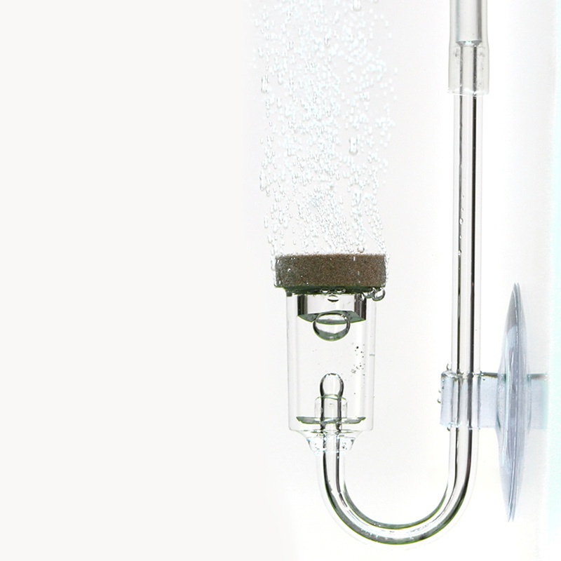 Diffuser CO2 Nano Bahan Akrilik Bening Dengan Suction Cup Untuk Pompa Udara Akuarium
