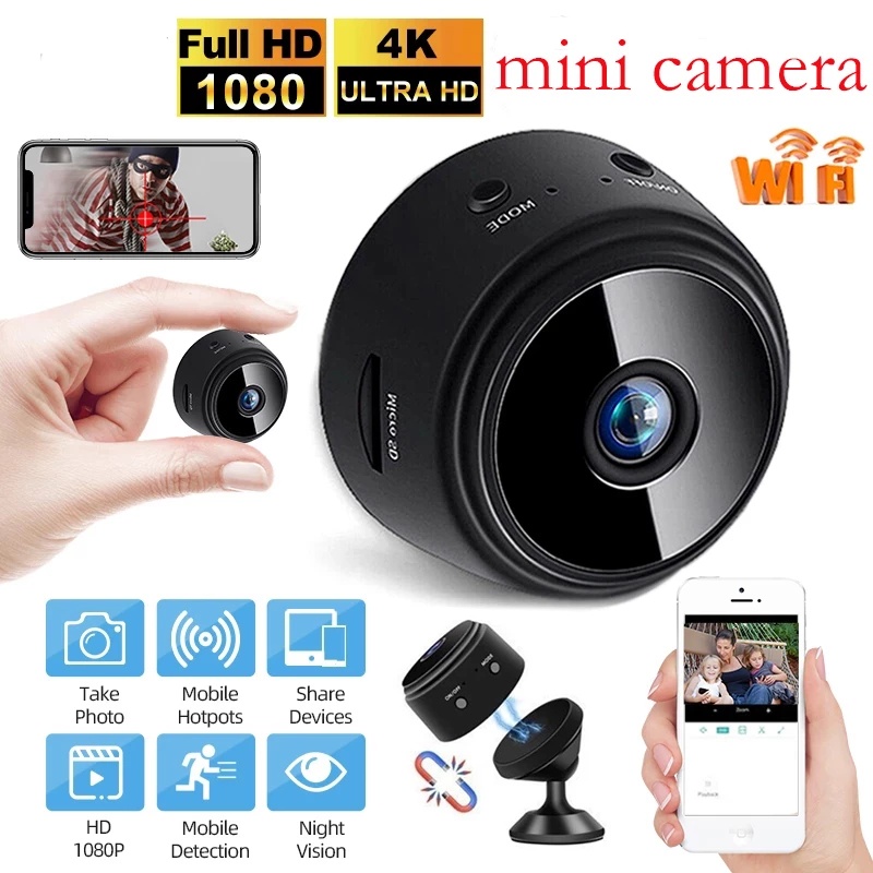 Jual Wireless A9 Mini Camera Wifi Hd 1080P Micro Kamera Kecil Smart Ip ...