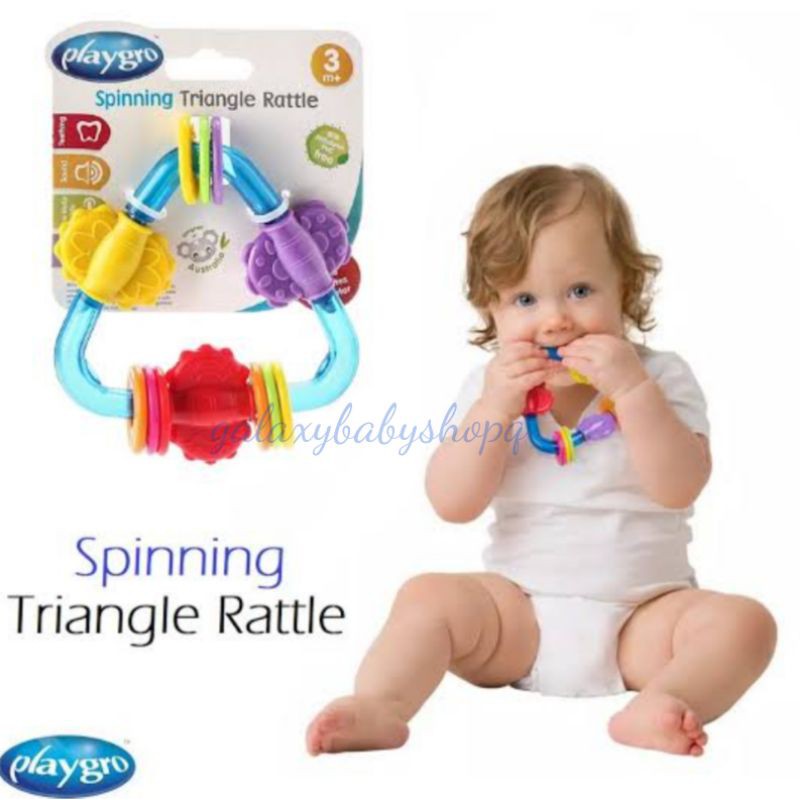 Playgro spinning triangle rattle