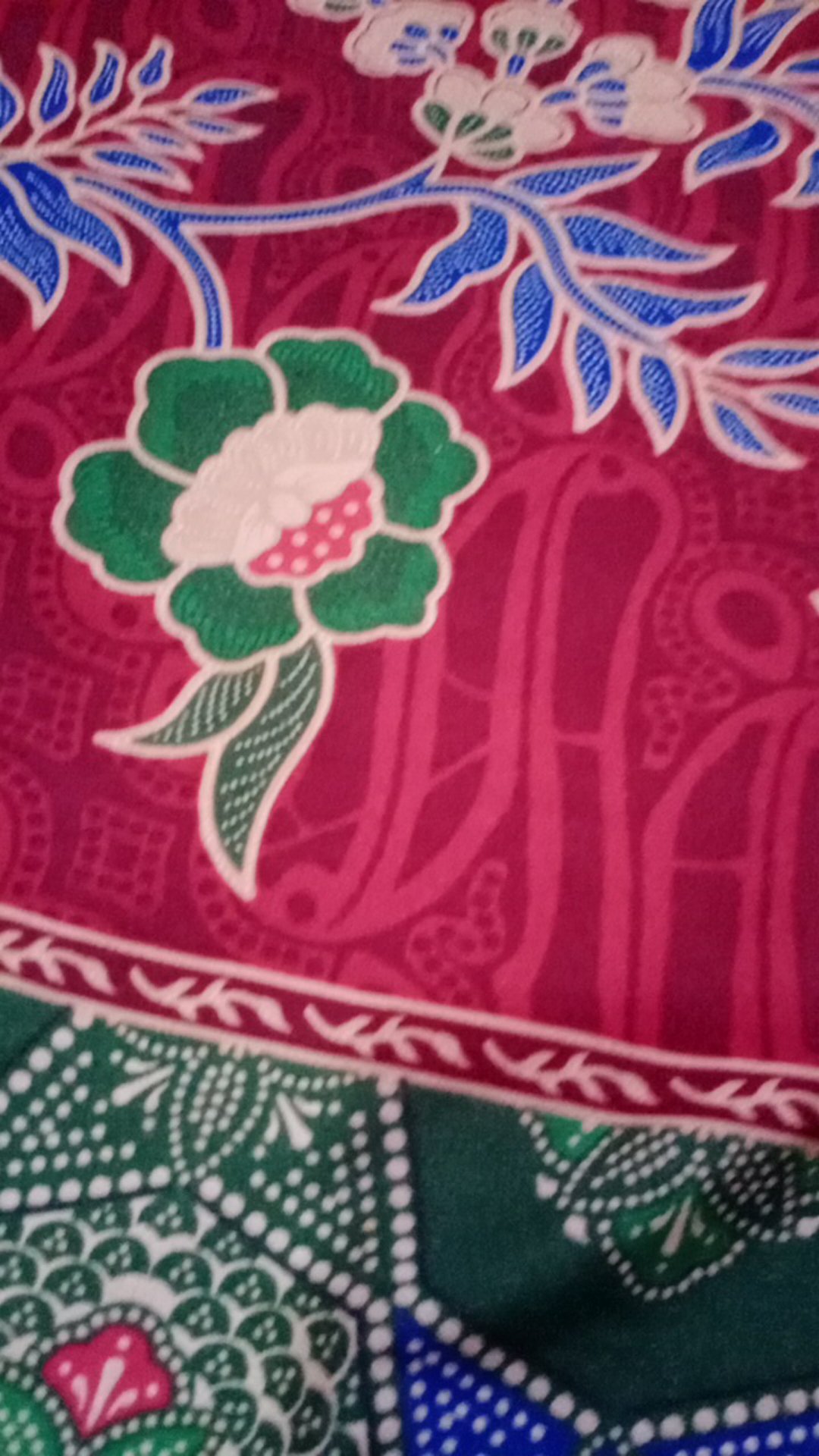 Tey-17 Batik Wanita Asj Sa Hrb026 Kenongo Kemeja Tosca Pendek Kombinasi Jumputan