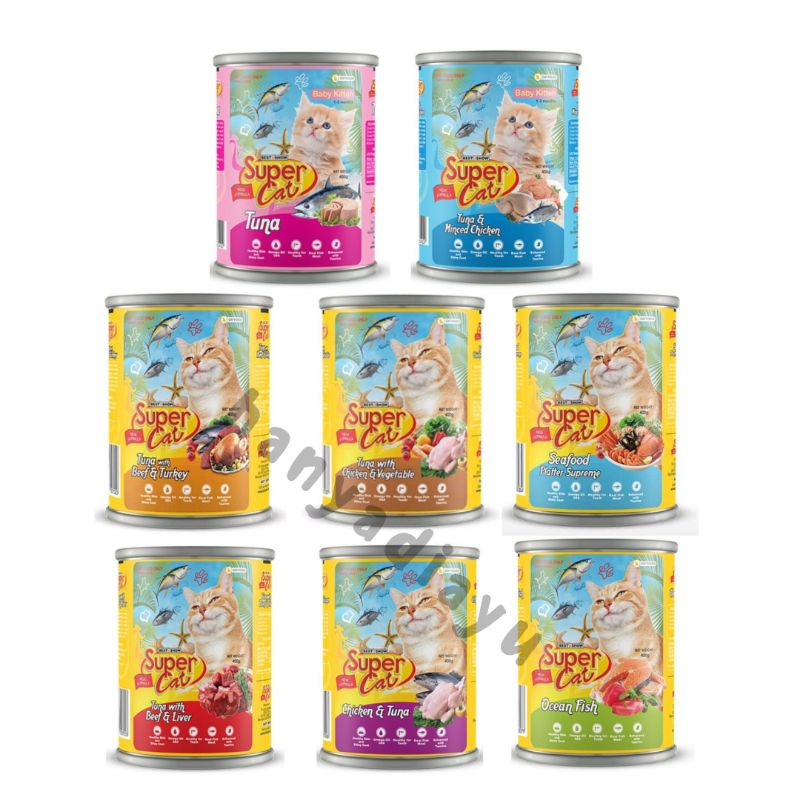 Super Cat Kaleng Wet Food 400gr