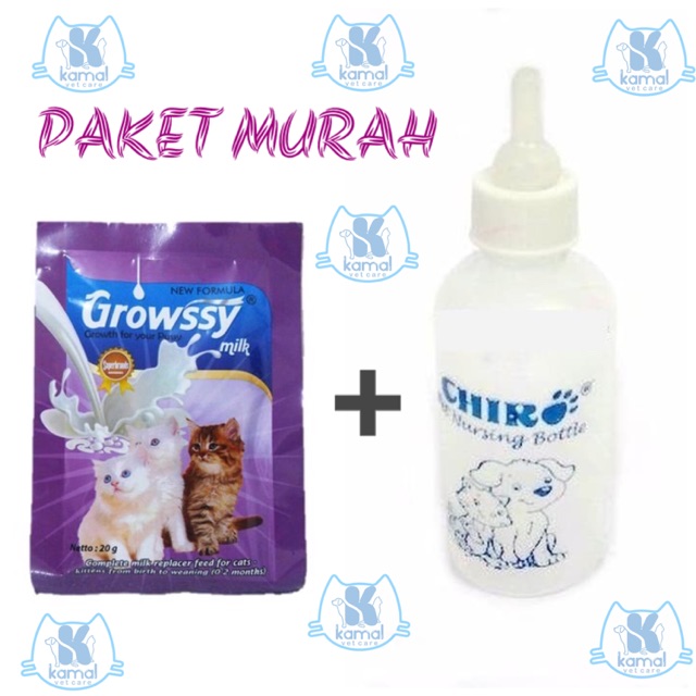 PAKET TERMURAH botol dot kucing anjing dan susu growssy  Shopee 