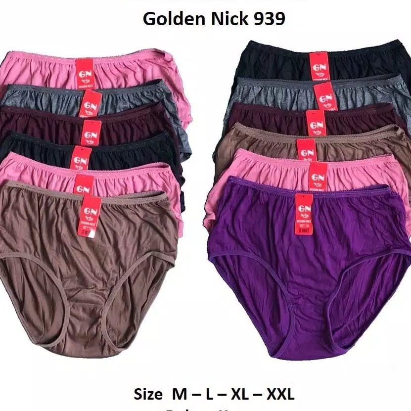 6 Pcs Cd Wanita Katun Golden Nick Art  939 Warna Tua