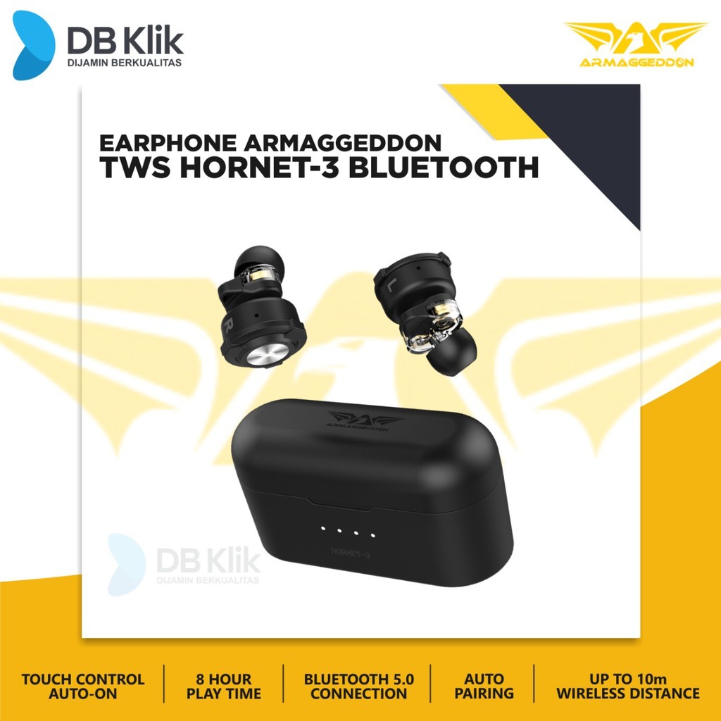 Earphone Armaggeddon TWS HORNET 3 Bluetooth 5.0 | Earpump TWS HORNET-3