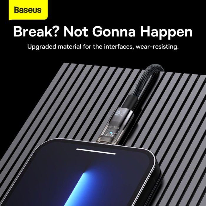 Baseus USB to Lightning Poweroff 2.4A - Explorer Series  - Auto Disconnect - Garansi Resmo 6 Bulan
