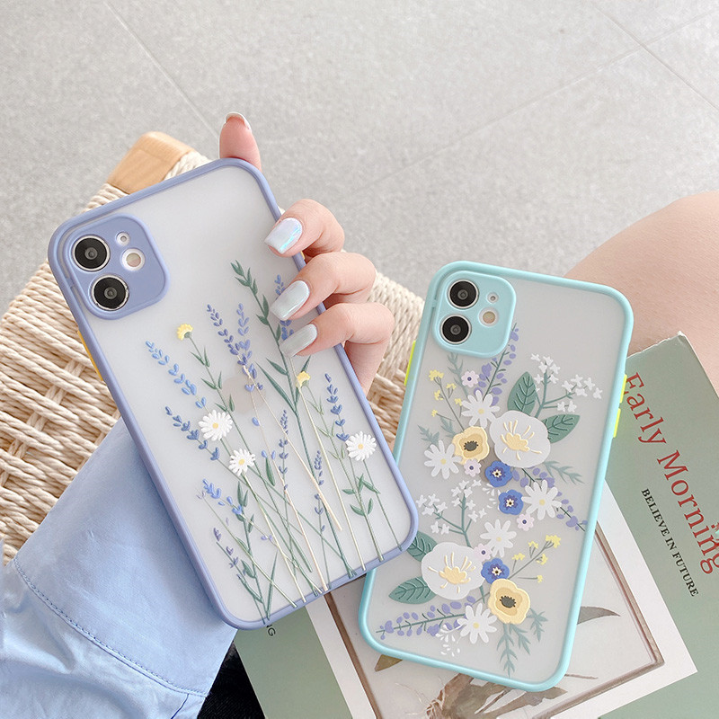 Hard Case Desain Rumput Bunga Untuk Iphone 6 6s 6 Plus 6s