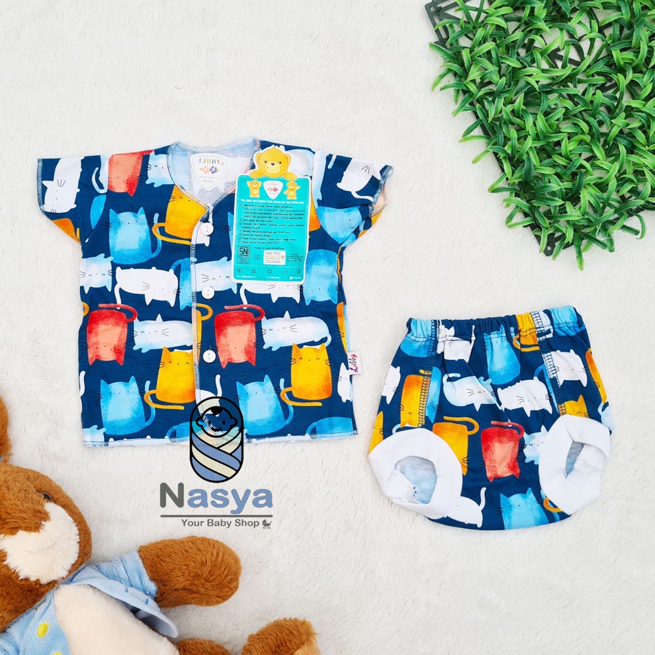 set baju pendek bee libby - new born (0-3 M)