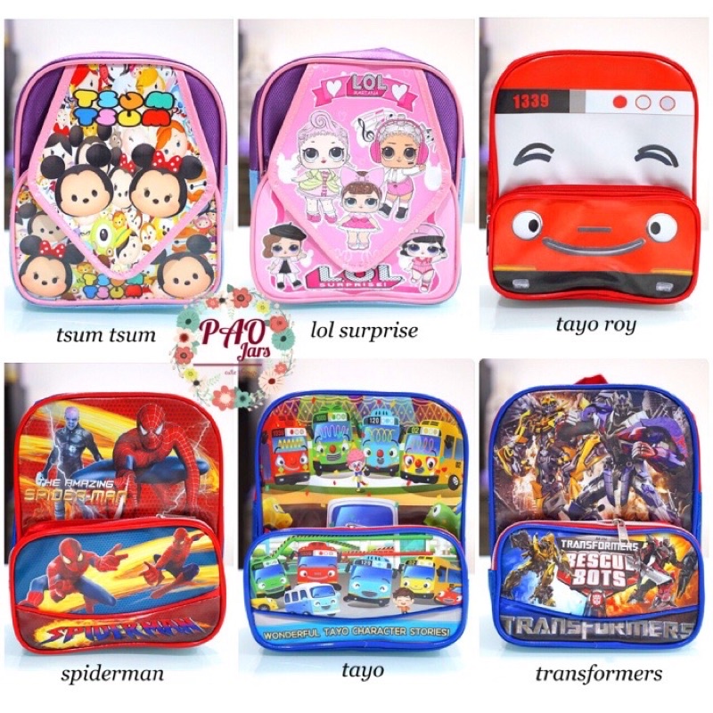 tas ransel anak tk / tas ransel anak paud / tas sekolah anak tk