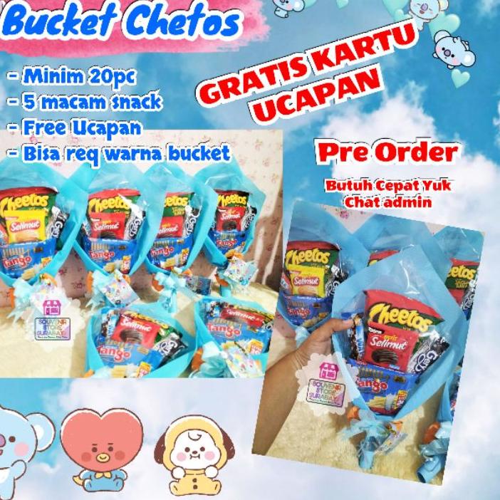 

↴ Bucket Snack Ulang Tahun / Bucket Mini / Bucket Chetoss / Bucket Ultah Unik / Snack Ulang Tahun Surabaya ㍐