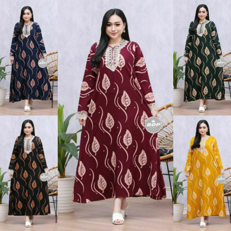 GAMIS ARAB MOTIF DAUN SALAM,GAMIS ARAB