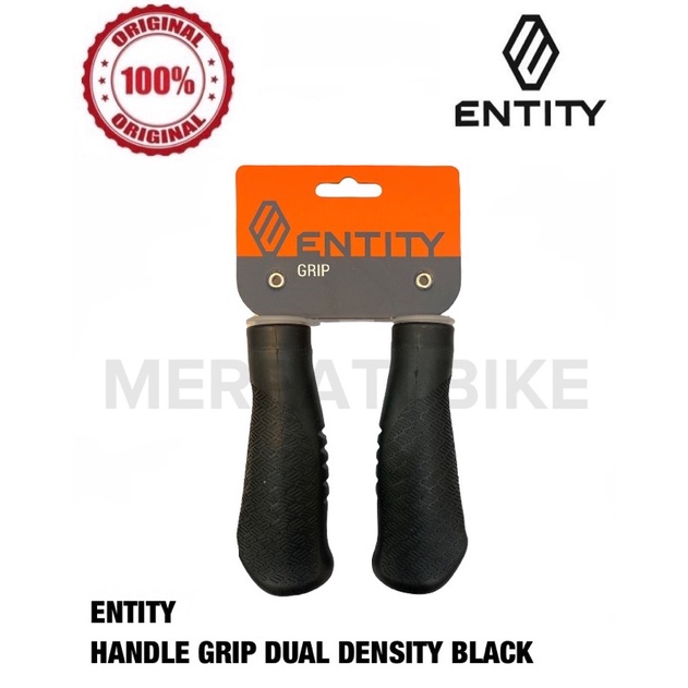 Handle Grip Entity Dual Density Black Hand Grip Sepeda Original Entity