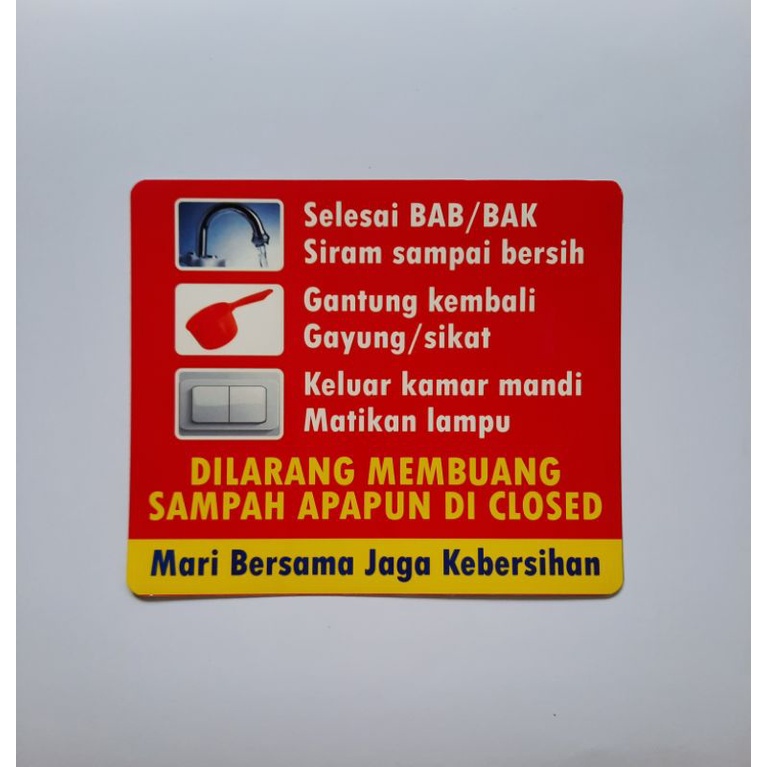 

Stiker Larangan Membuang di Closed | Dilarang Buang Sampah di Closed