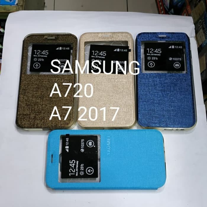 SAMSUNG A7 2017 / A720 sarung flip cover ume/ sarung model buku