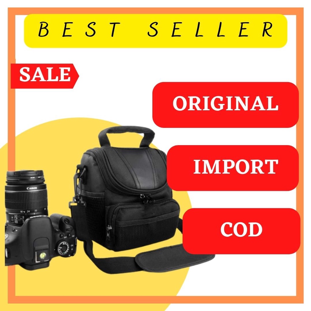 TERBARU YKMZGO Tas Selempang Kamera DSLR for Canon Nikon - SX60 Tas Kamera Canon Nikon  Hitam Murah 