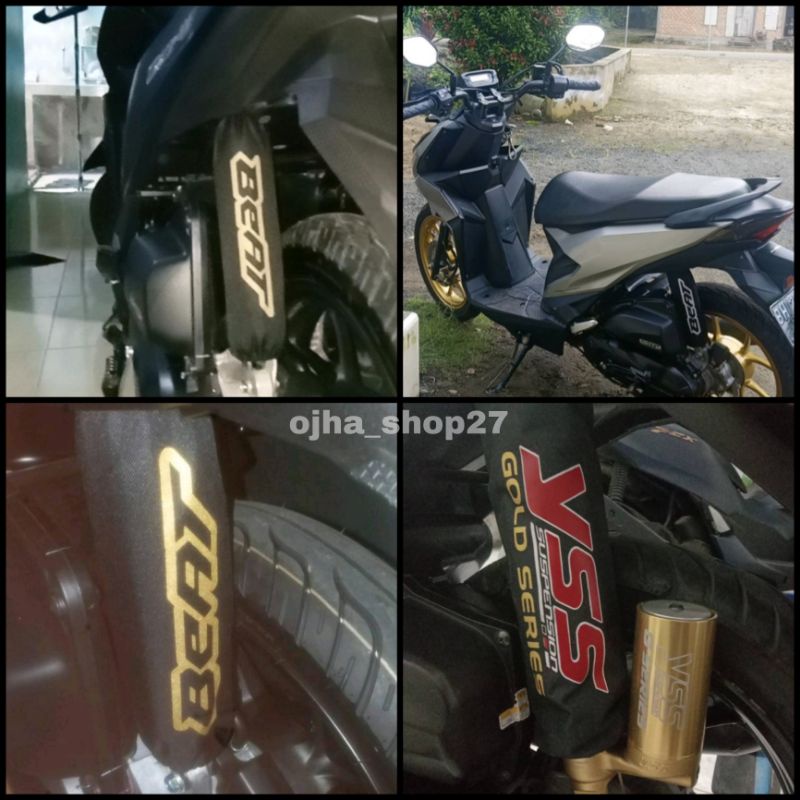 sarung shock breaker / cover shock breaker belakang motor beat