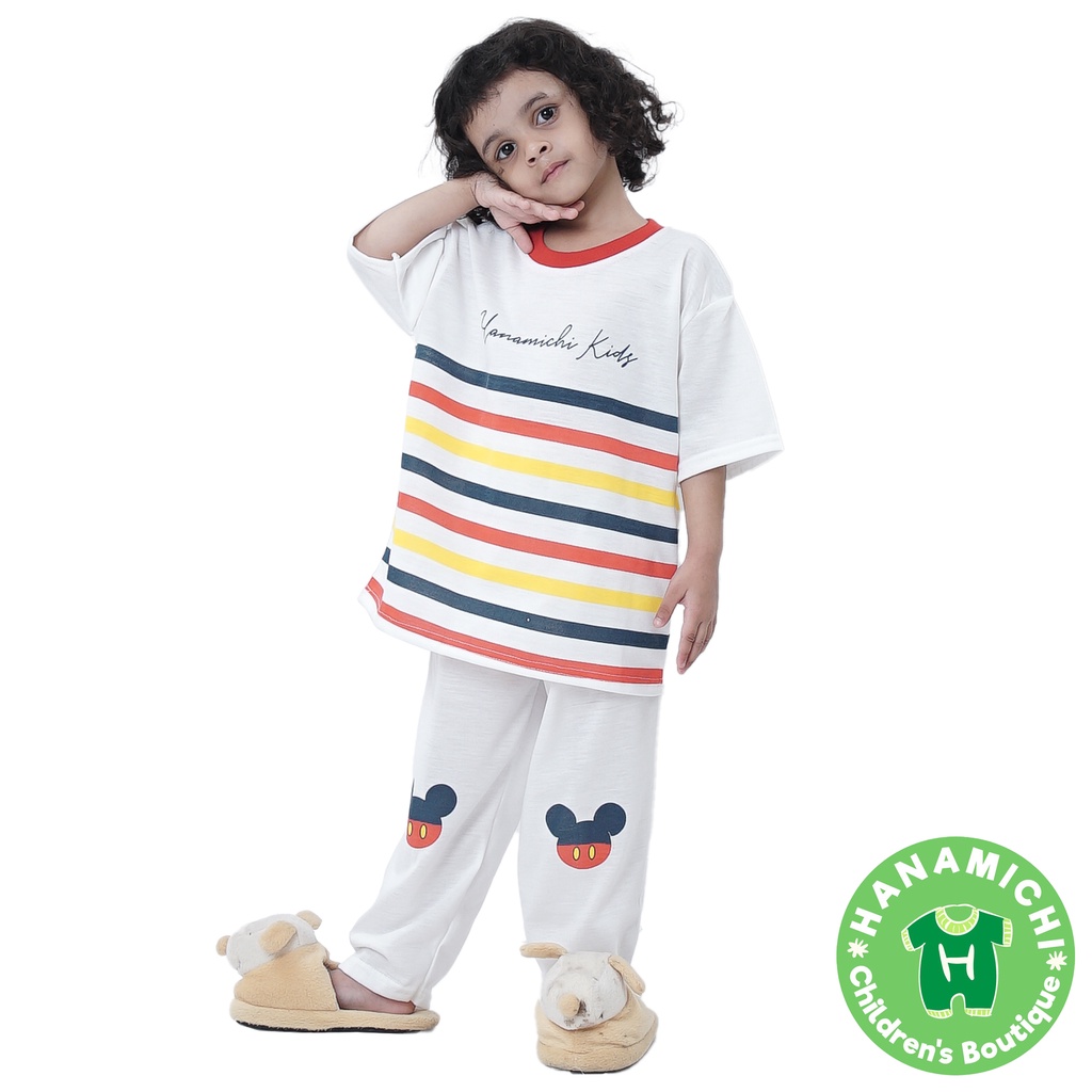 Hanamichi EMRAN.CP Setelan Baju Tidur Anak Lengan Pendek
