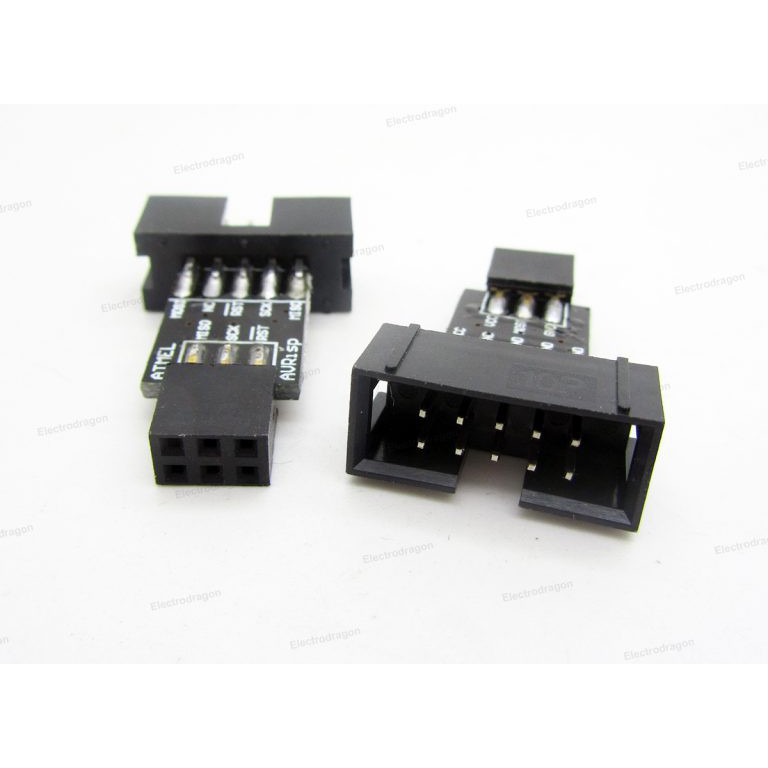 ISP Converter 10 Pin To 6 Pin USBASP AVRISP Adapter 10P To 6P