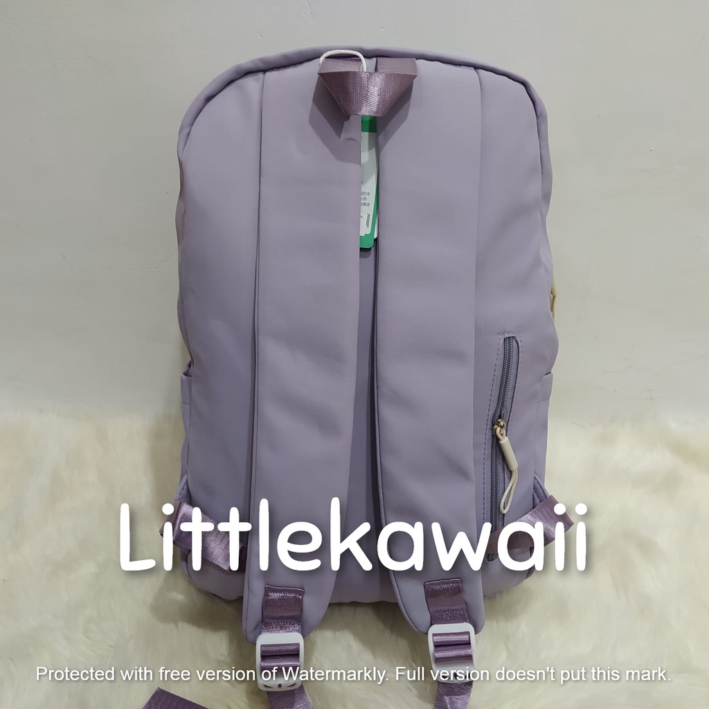 LK/Tas Ransel Laptop Backpack Parasut Sekolah Fashion Remaja Dewasa Gantungan Boneka Hello Mumu Import