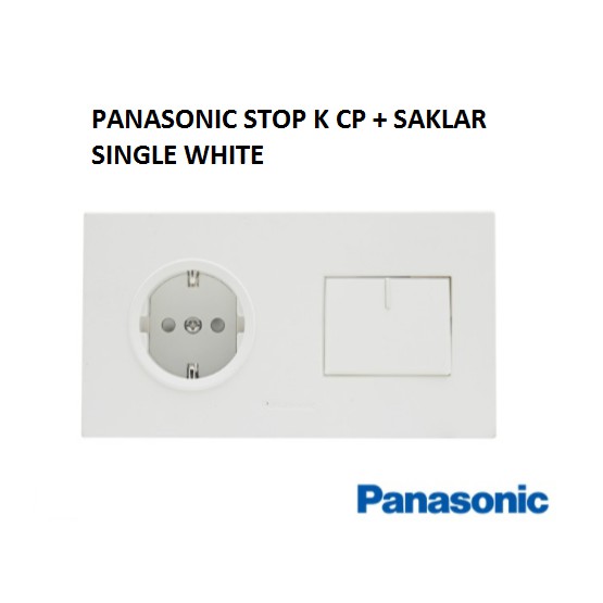 Panasonic Stop Kontak + Saklar 1G Putih WESJP11212 Style Series White