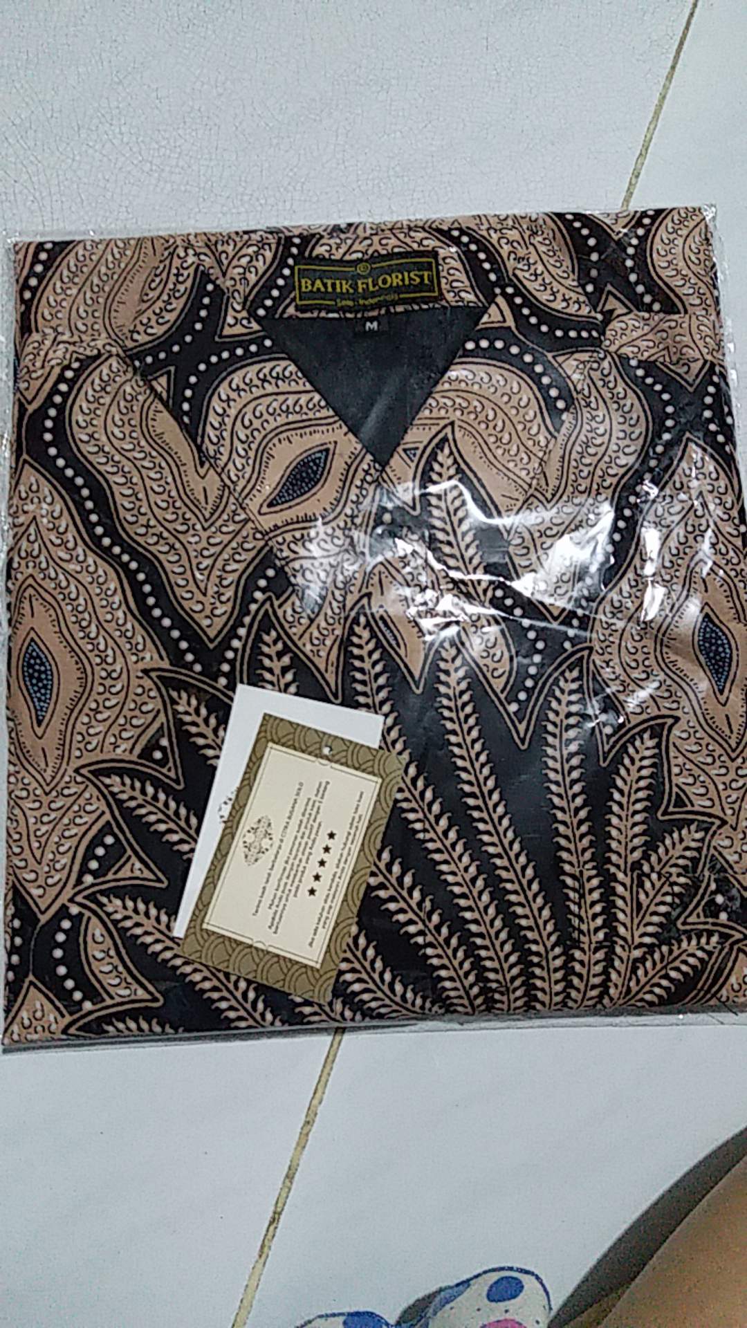 Pari Mocca Pendek Kemeja Batik Pria Full Furing Katun Sragenan